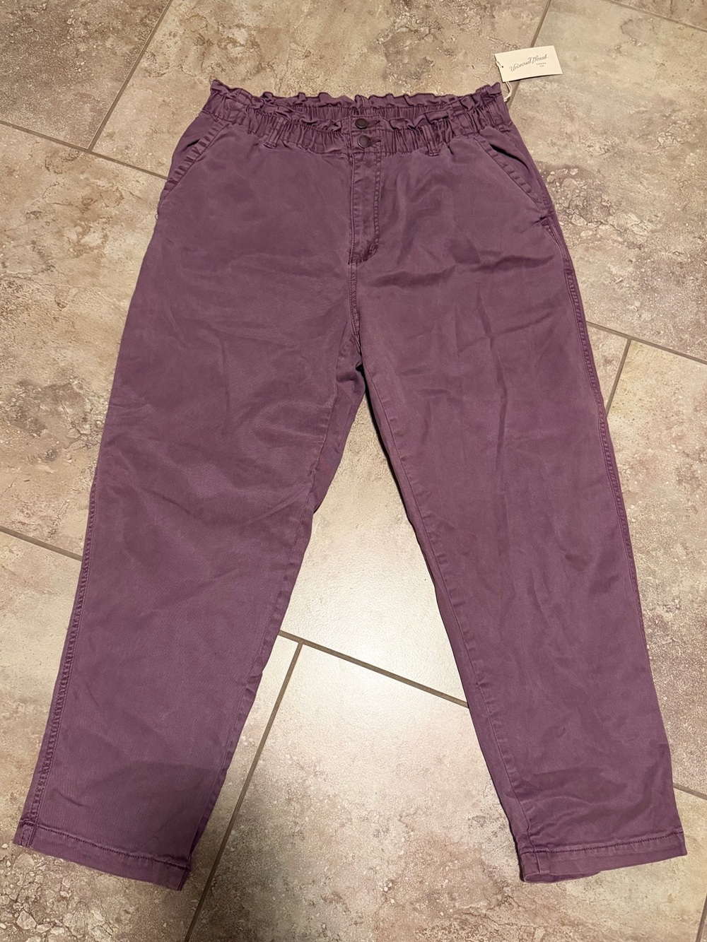 NWT Universal Thread Purple Paperbag Waist Pants Size 14